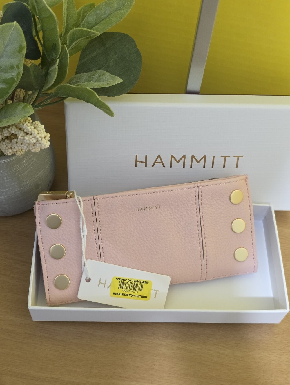 Hammitt  Leather 110 Wallet with Gold Studs - Picture 2 of 5